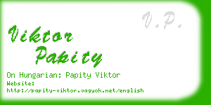 viktor papity business card